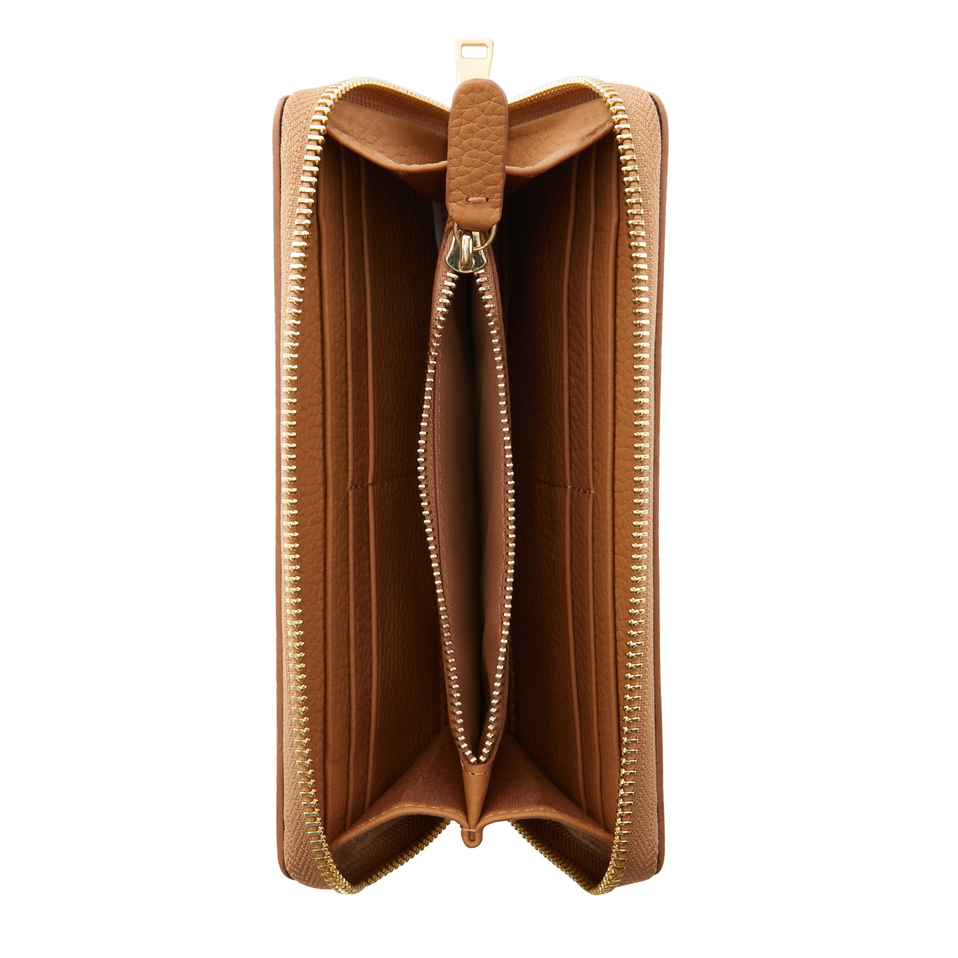 Isabel Bernard Honoré Léa Camel Calfskin Zip Wallet IB23023