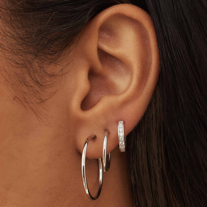 Isabel Bernard Cadeau d'Isabel 14 karaat witgouden oorbellen set IB90076-zoom-