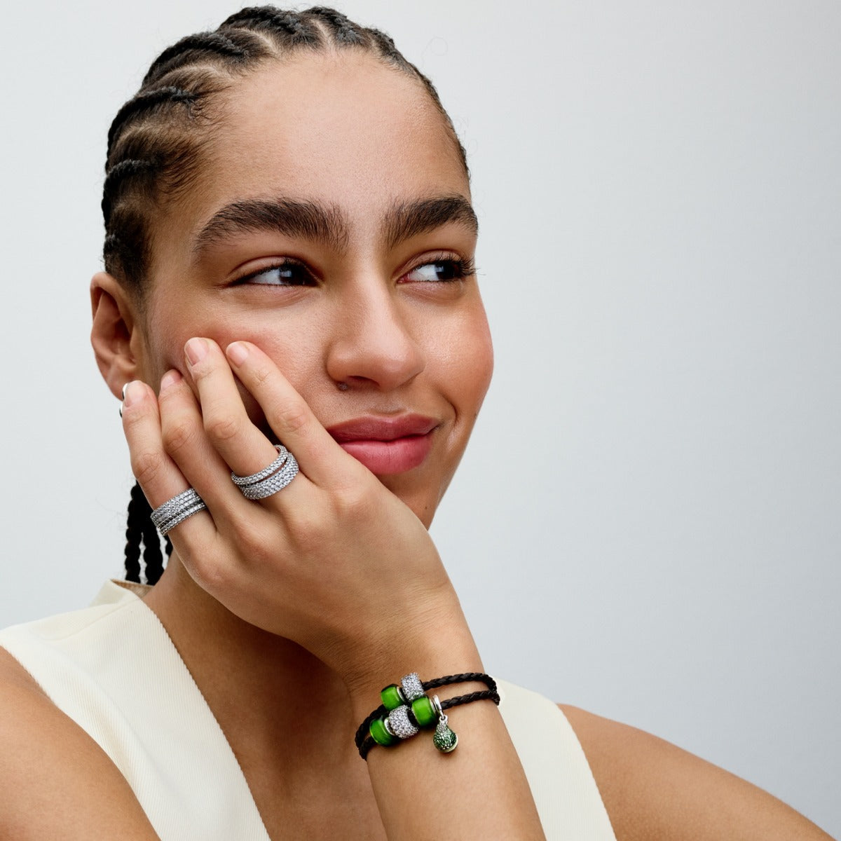 Pandora Moments 925 Sterling Silver Avocado Charm with Gold Plating 763405C01