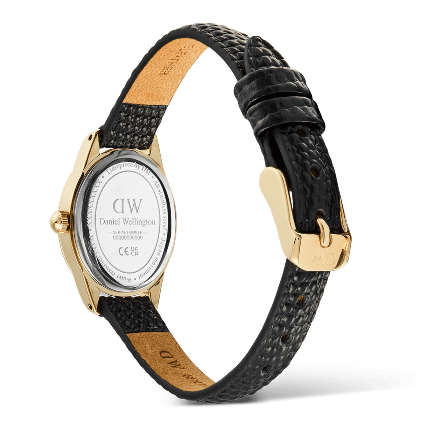 Daniel Wellington Ophelia Mini Black Lizard Gold-coloured Women's Watch DW00100890