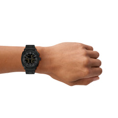 Fossil Machine Big Tic Round Black Dial Watch FS6156