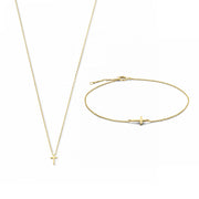 Isabel Bernard Cadeau d'Isabel 14 Karaat Gouden Collier en Armband Giftset IB90091