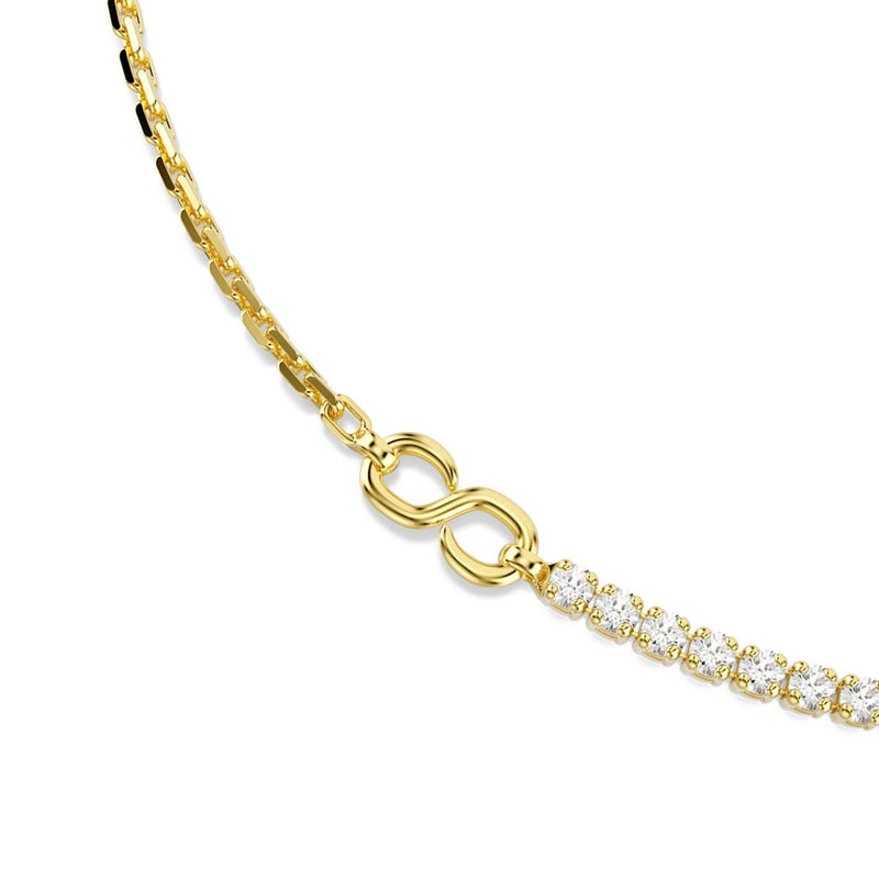 Swarovski Matrix Tennis Goudkleurige Ketting 5747717-zoom-