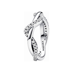 Pandora Timeless 925 Sterling Silver Double Wave Ring 193098C01-52