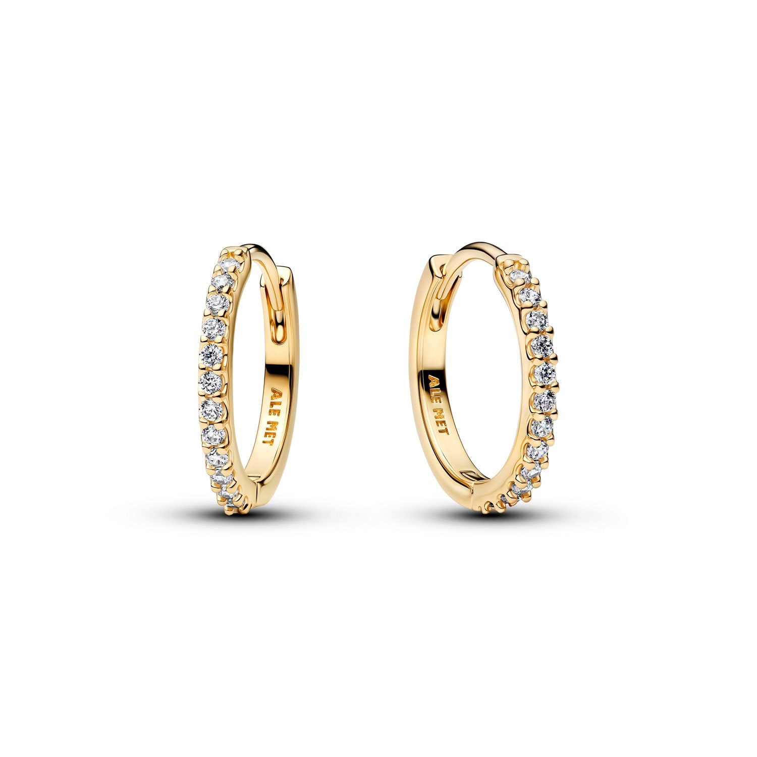 Pandora Timeless Gold Plated Sparkling Mini Hoop Earrings 264649C01