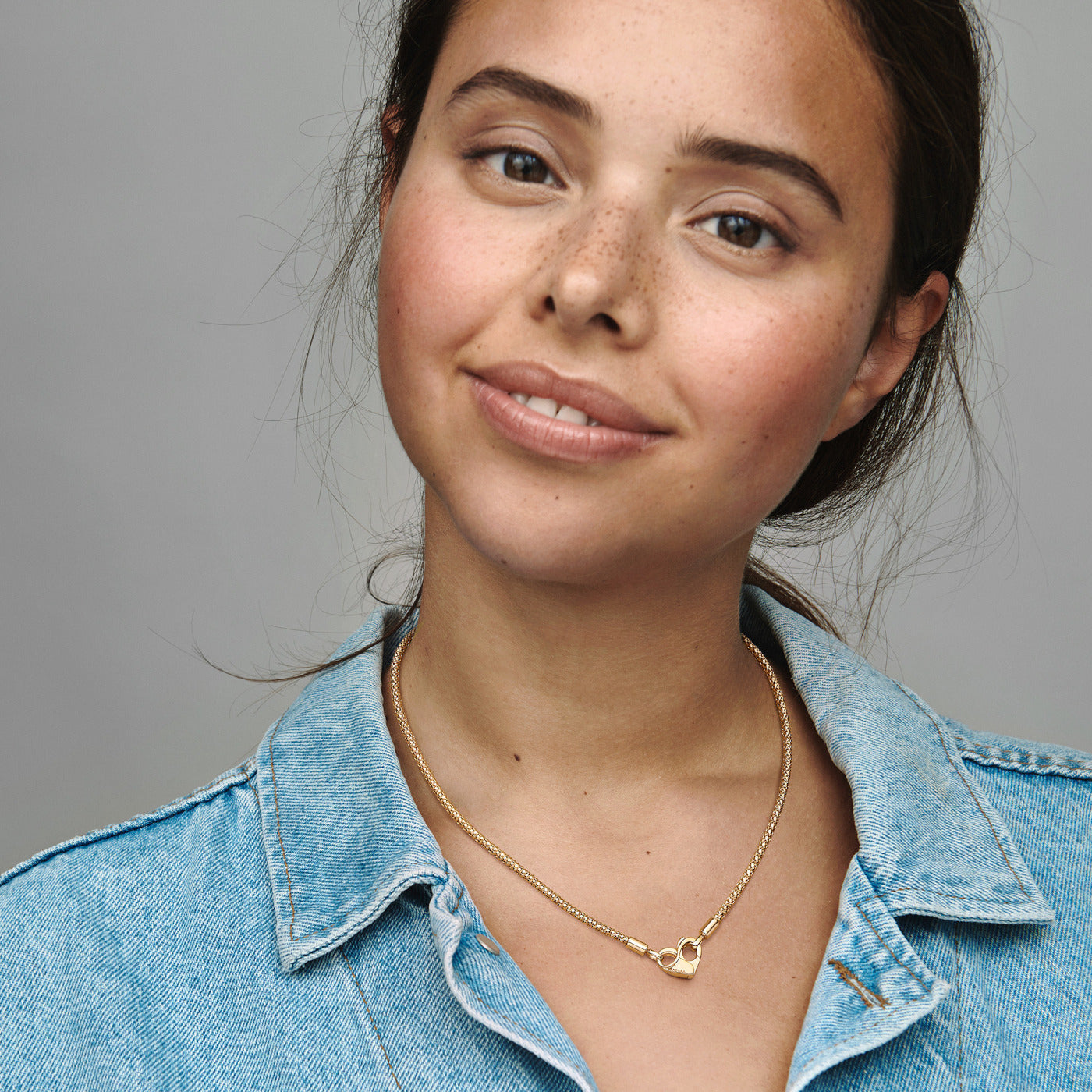 Pandora Moments Necklace 362451C00-45with14 Carat Gold Plating