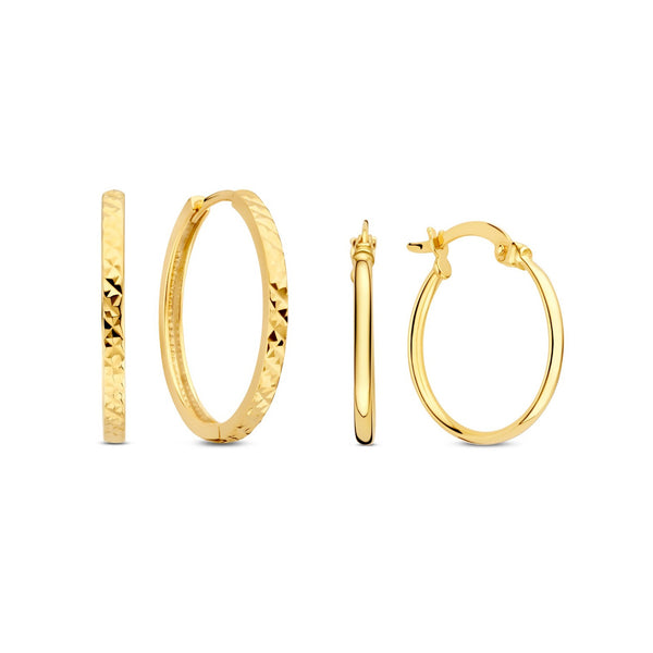 Beloro Jewels Regalo d'Amore 9 karaat gouden oorringen cadeauset BO90032