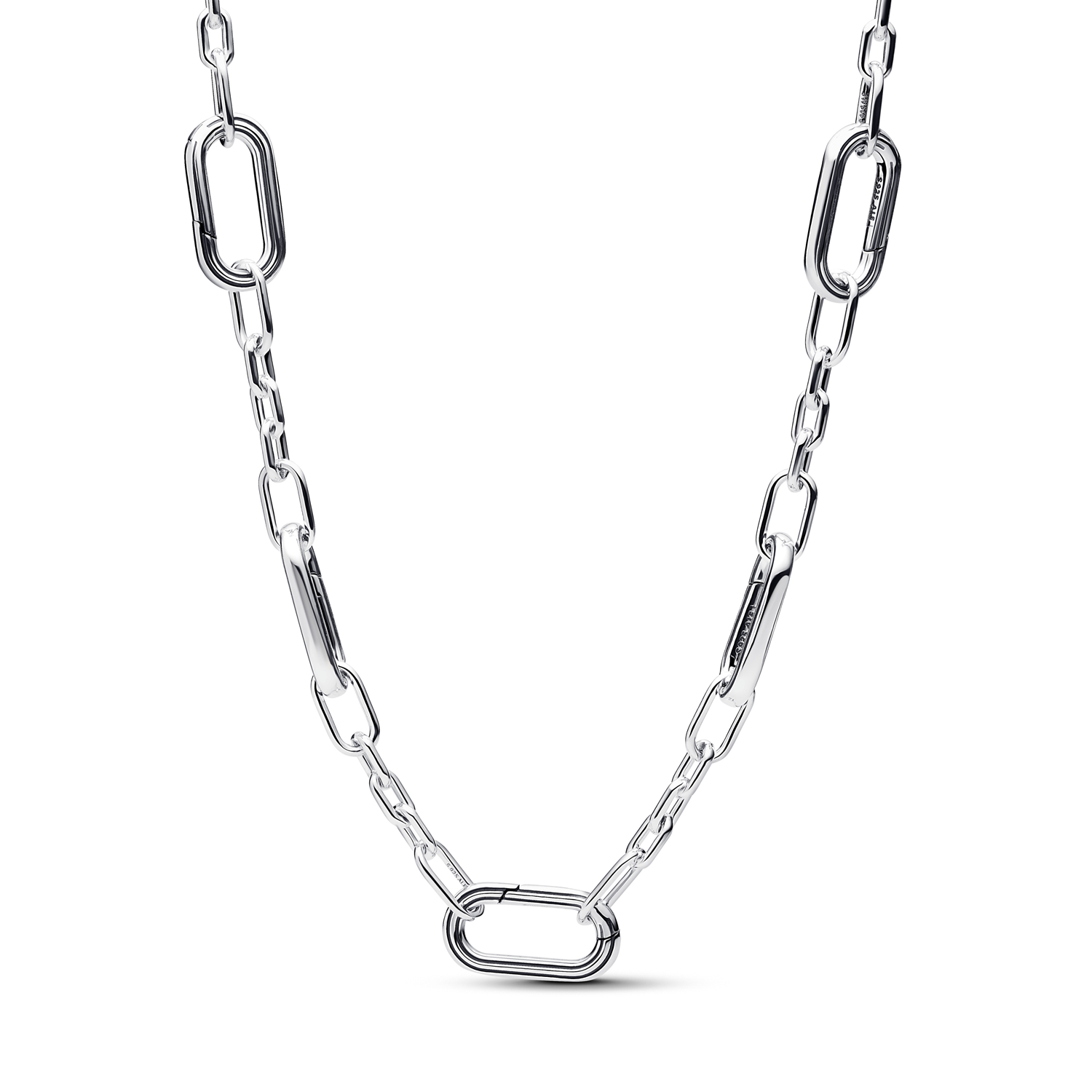 Pandora ME 925 Sterling Silver Five Links Chain Necklace 393861C00-45