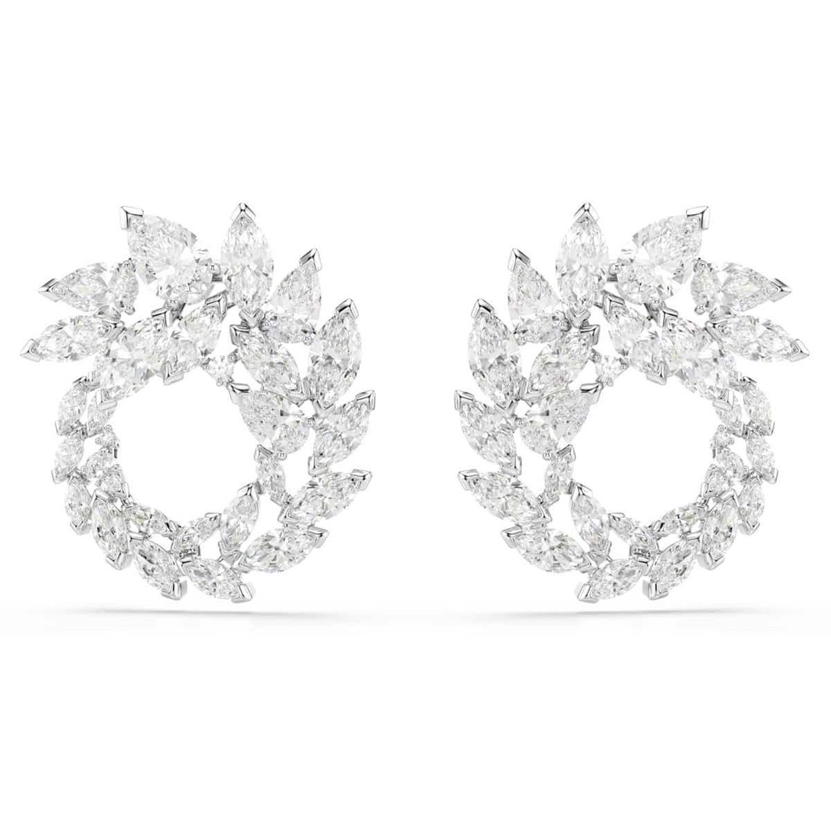 Swarovski Mesmera Glam Silver-Tone Hoop Earrings 5748008
