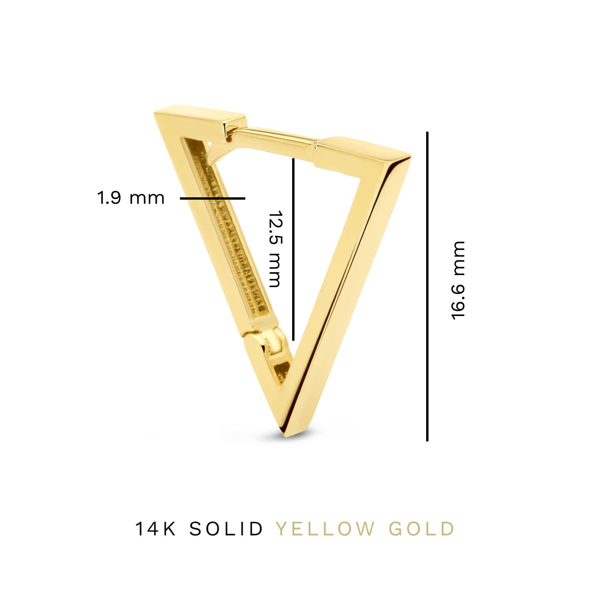 Isabel Bernard Monceau Jolie 14 Carat Golden Driehoekjes Earrings IB360253