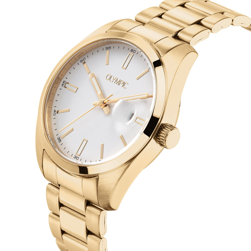 Olympic Louis Goud en Wit Herenhorloge OL75HDD001-zoom-