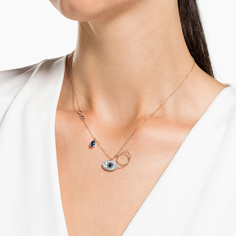 Swarovski Duo Evil Eye Multicolor Necklace 5172560-zoom-