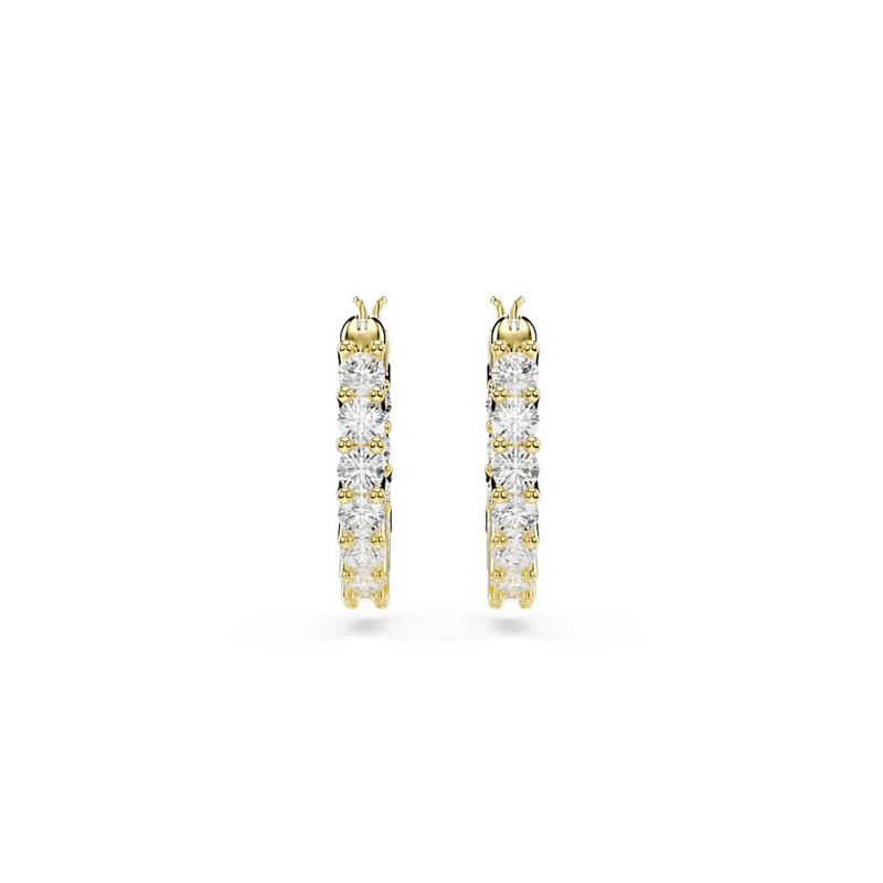 Swarovski Matrix Gold Coloured Earrings 5733398-zoom-