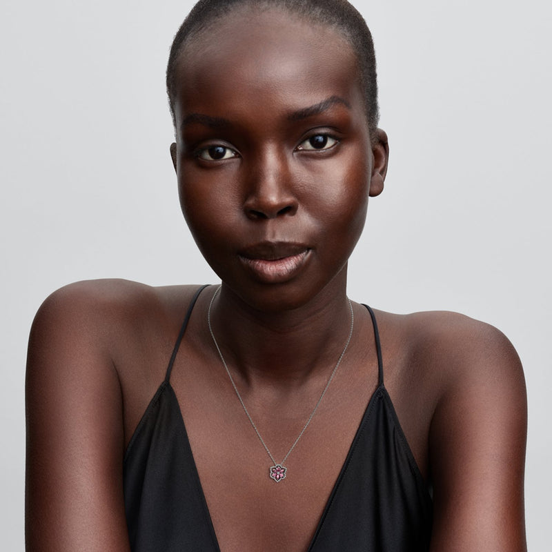 Pandora Timeless Herbarium Sprankelende Roze Bloemen Hanger Ketting 394576C01-45-zoom-