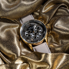 VNDX The Chief Gold Leder Grey Men's Watch 2003-LD33056-16