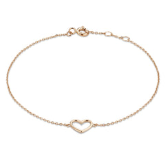 Isabel Bernard La Concorde Amore 14 Carat Rosegold BraceletwithHeart IB320043