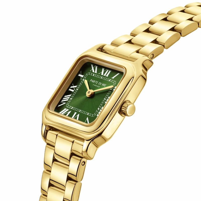 Parte di Me Orologio rectangular ladies watch gold and green PDM09034-zoom-