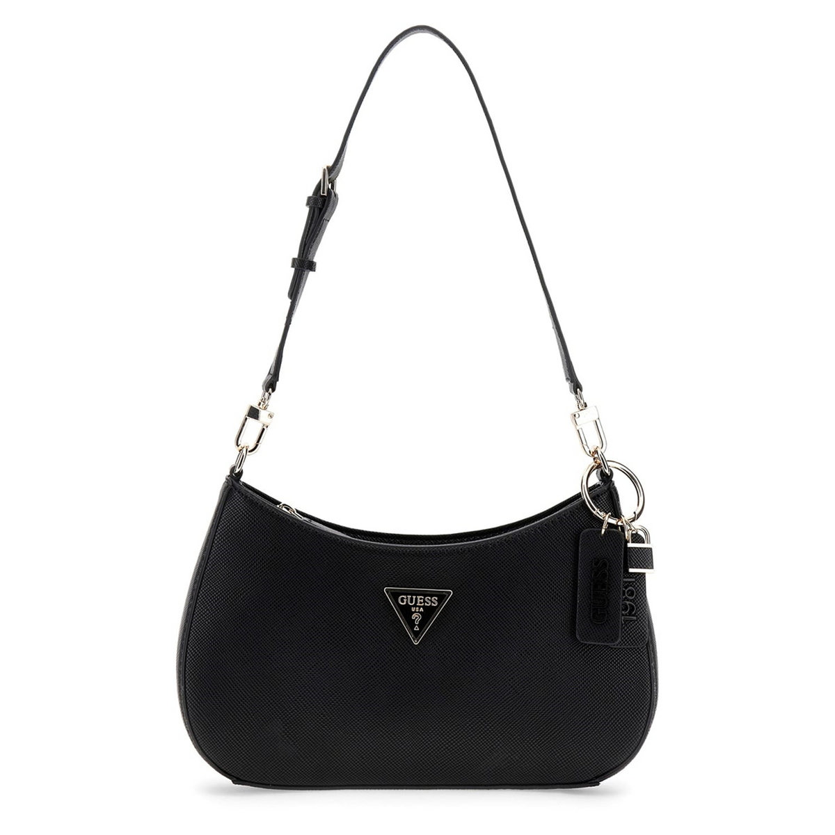 Guess Noelle Black Top Zip Shoulder Bag HWZG96-72180-BLA
