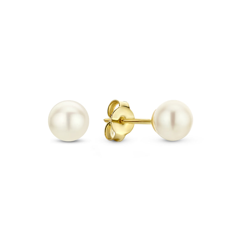 Isabel Bernard Belleville Luna 14 karaat gouden oorknoppen IB360132-zoom-