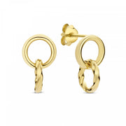 Isabel Bernard Rivoli Lisan 14 karaat gouden oorhangers IB360183