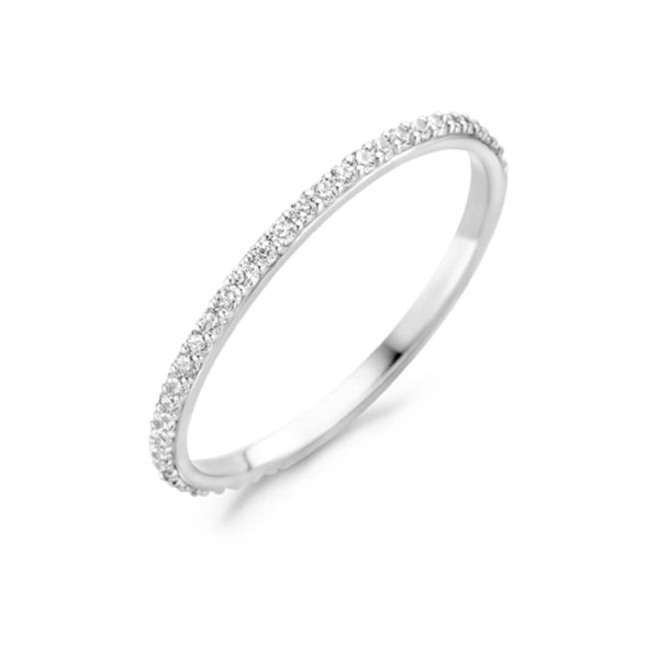 Ring Pavé-zetting 14k wit goud