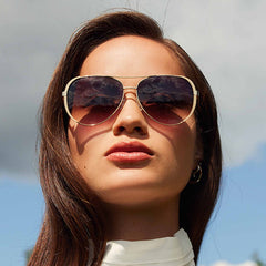 Isabel Bernard La Villette Ruby Goudkleurige Aviator Zonnebril IB400004-15-14