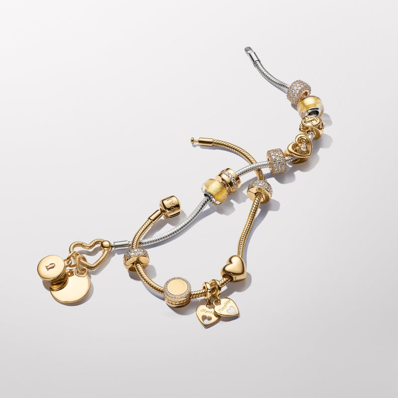 Pandora Moments 14 Karat Gold Plated Heart Charm 763439C00-zoom-