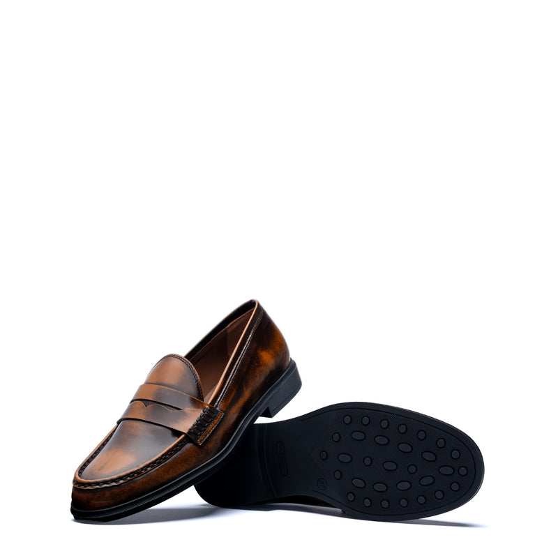 Isabel Bernard Vendôme Blandine cognac loafers van spazzolato leer IB51015-636-35-zoom-