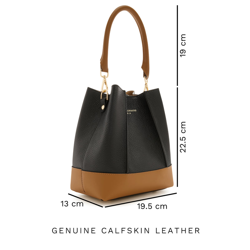 Isabel Bernard Femme Forte Minette Zwart Kalfsleren Handtas IB21114-001-zoom-