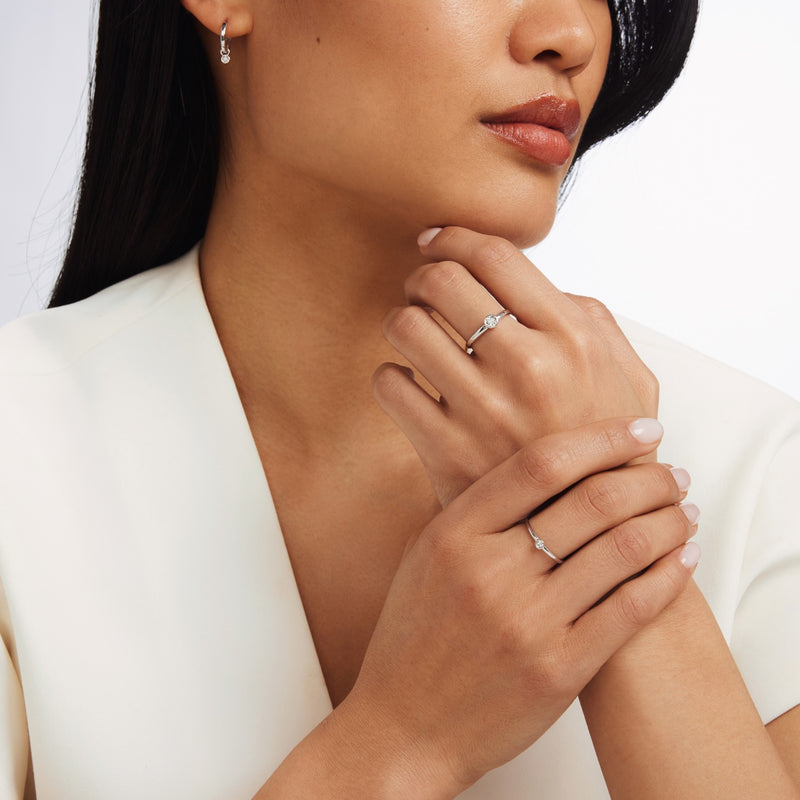 Isabel Bernard De La Paix Inaya 14 Karaat Witgouden Ring | Diamant 0.01 ct | IBD330026-48-zoom-