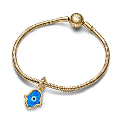 Pandora Moments Hamsa Hand Charm 762699C01with14 Carat Gold Plating
