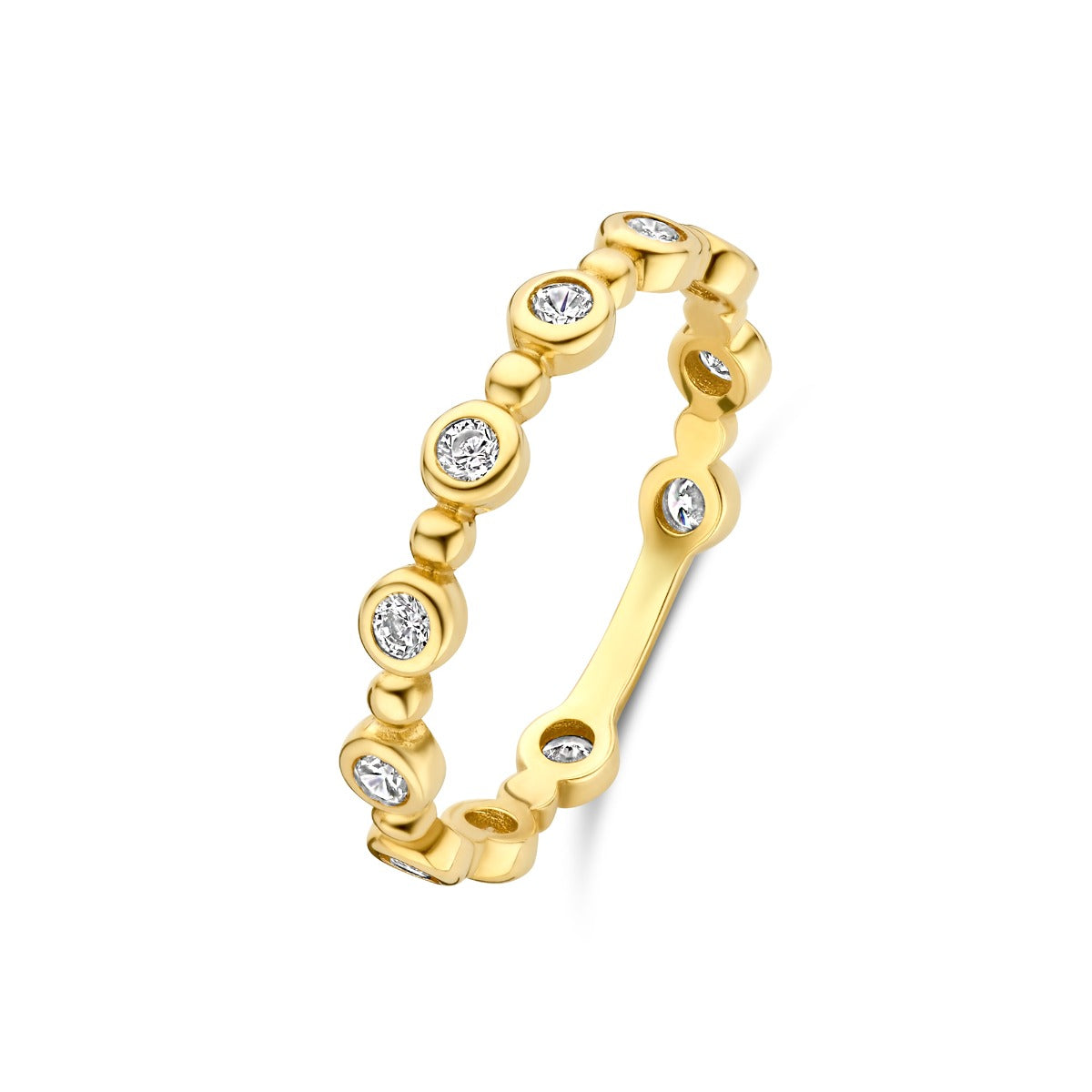 Beloro Jewels Monte Napoleone Stella 9 karat gold ring with zirconia BO330037-58