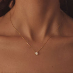 Isabel Bernard De la Paix Hanaé 14 Carat Golden Necklace | diamond 0.14 ct | IBD350008