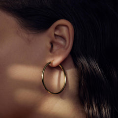 Parte di Me Bibbiena Poppi Casentino 925 sterling Silver gold plated Hoop Earrings PDM36055