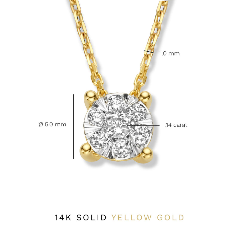 Isabel Bernard De la Paix Hanaé 14 karaat gouden collier | diamant 0.14 ct | IBD350008-zoom-