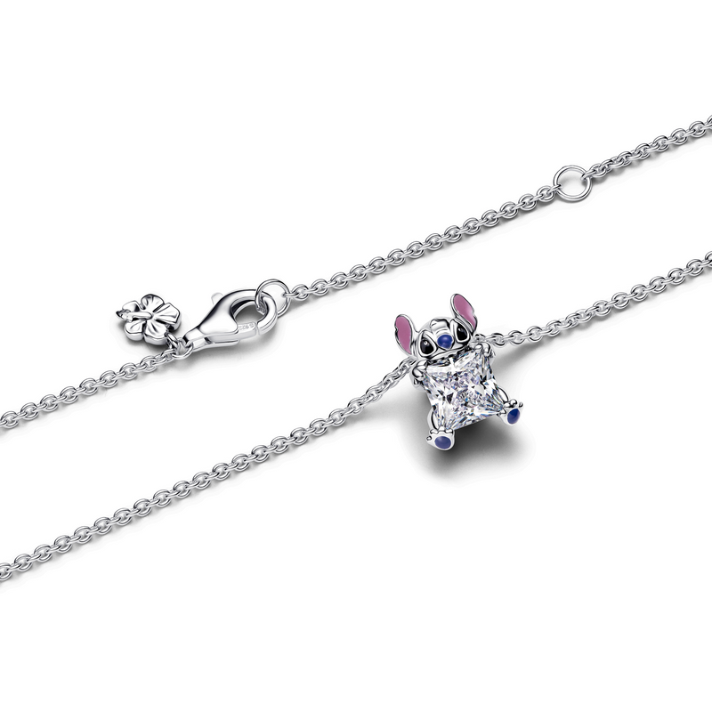 Pandora Collabs 925 Sterling Silver Disney Stitch Necklace 393743C01-45-zoom-