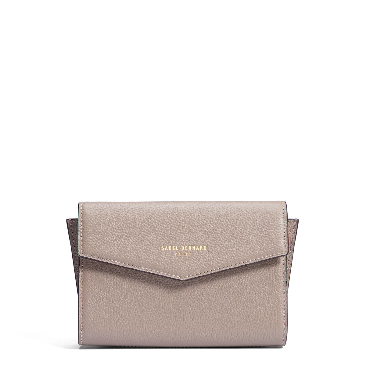Isabel Bernard Honoré Lina Taupe Clutch With Detachable Shoulder Chain IB21135-078