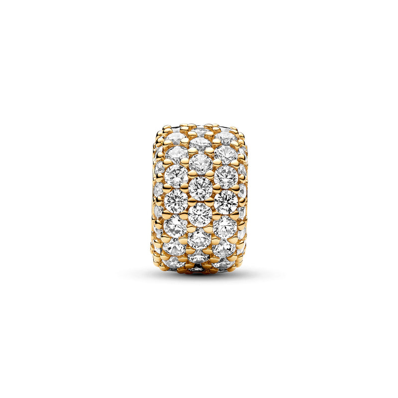 Pandora Moments Gold-coloured Charm 762820C01with14 Carat Gold Plating-zoom-