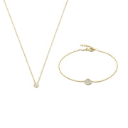 Beloro Jewels Regalo d'Amore 9 karaat gouden ketting en armband cadeauset BO90025