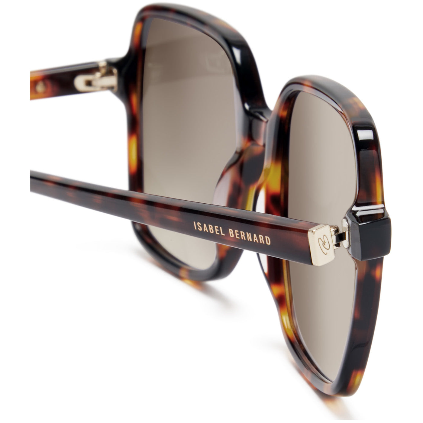 Isabel Bernard La Villette Rene Brown Tortoise Vierkante Sunglasses IB400000-14-14