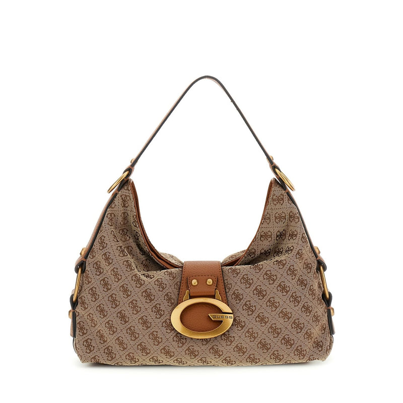 Guess Camden Latte Logo Cognac Schoudertas HWJJ93-8180-LLG-zoom-