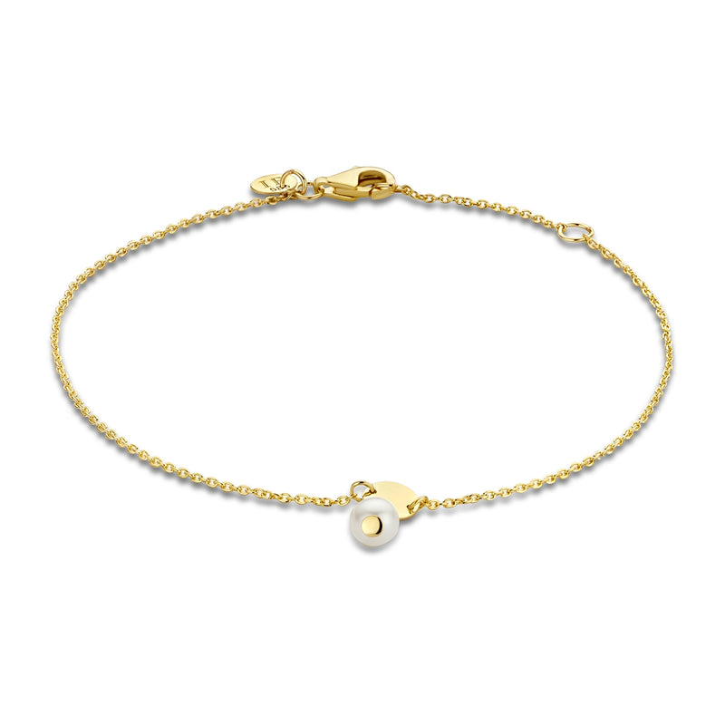 Isabel Bernard Belleville Luna 14 Karaat Gouden Armband IB320020 (Lengte: 16.00-18.00 cm)-zoom-