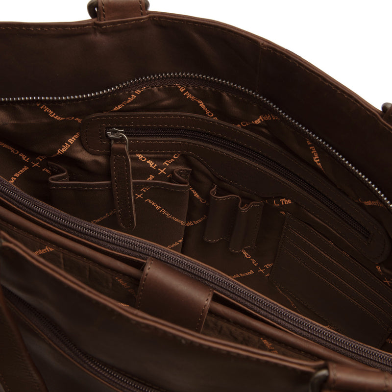 The Chesterfield Brand Berlin Brown Leather Shopper C38.016001-zoom-