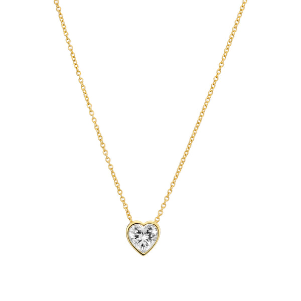 Sif Jakobs Amorino Necklace with 18 Carat Gold Plating SJ-N2492-CZ-YG