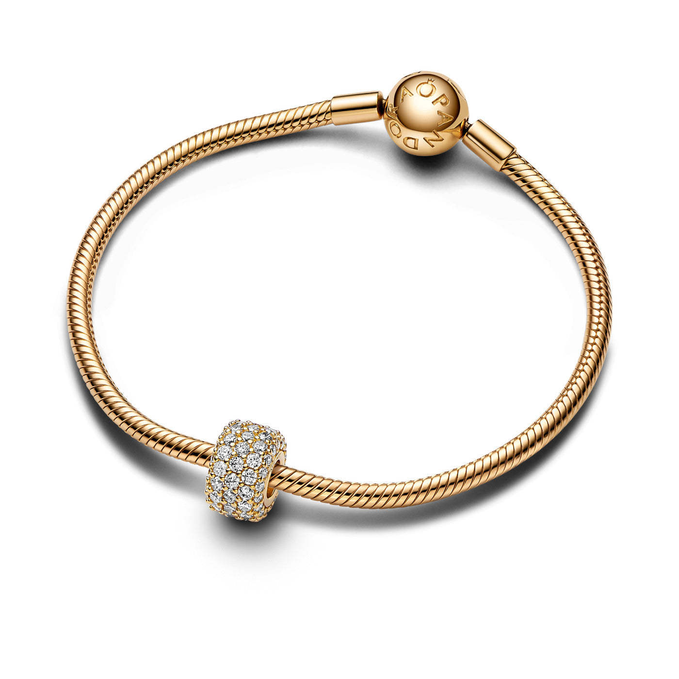 Pandora Moments Gold-coloured Charm 762820C01with14 Carat Gold Plating
