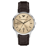 Emporio Armani Round Silver Dial Watch AR11783