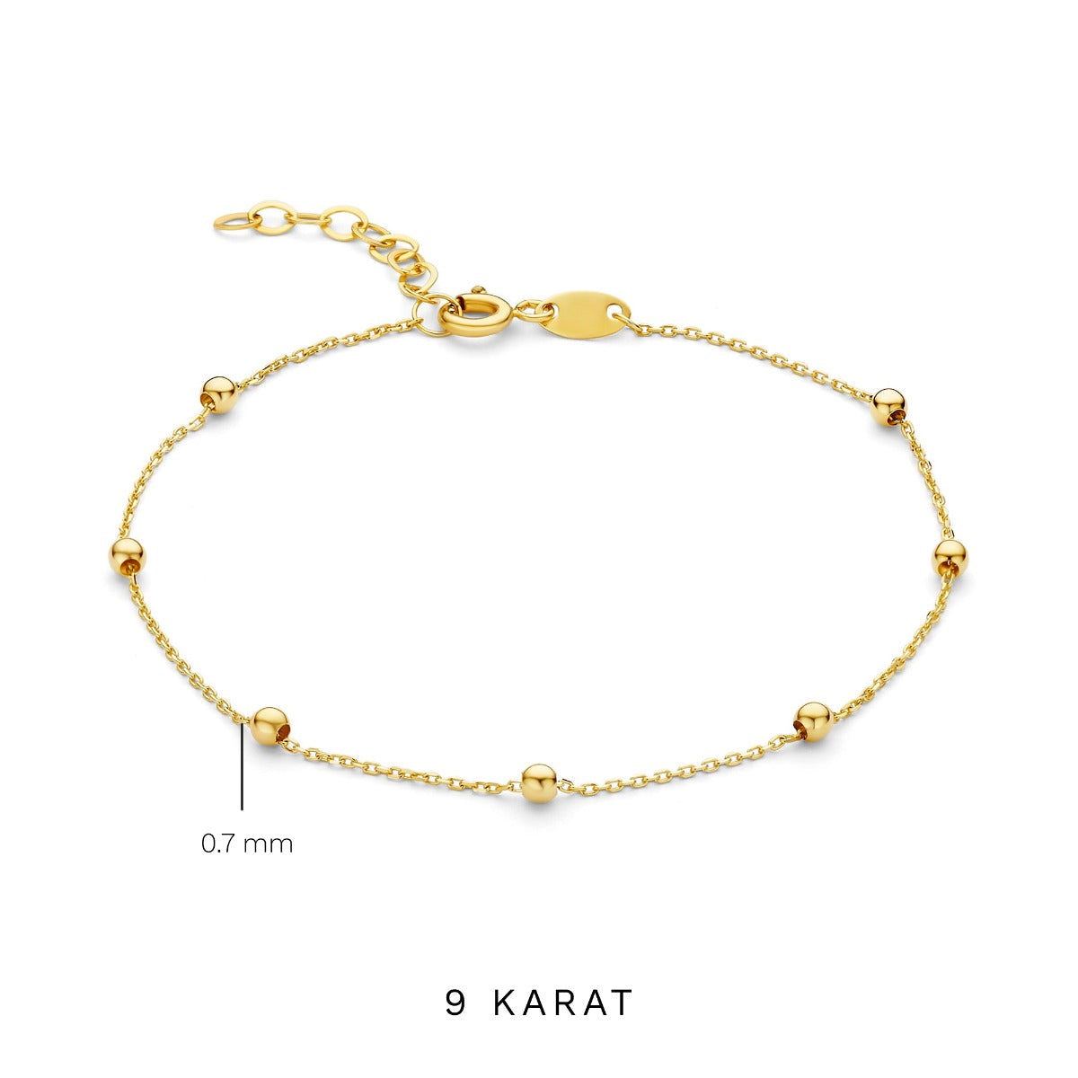Beloro Jewels Della Spiga Dani 9 Karat Gold Bracelet BO320041