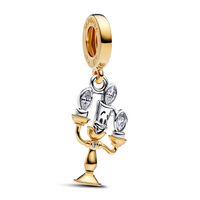Pandora Collabs Gold Plated Disney Lumiere Charm 763985C01