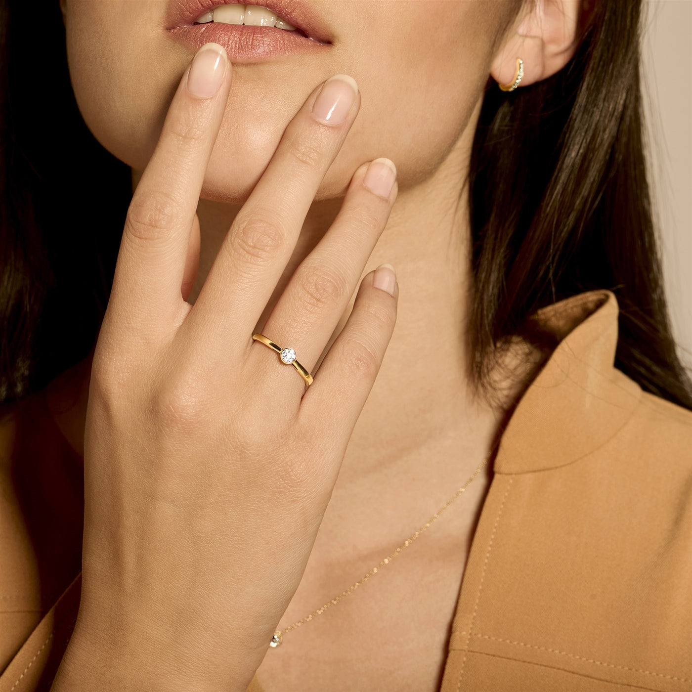 Blush Diamonds 14k Gold Ring with Diamond 1653BDI/56