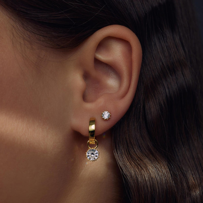 Parte Di Me Cento Luci Mila 925 sterling silver gold-plated Ear Studs PDM36098-zoom-